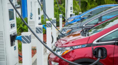 electric cars are charged at electric stations