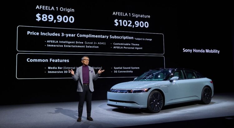 Honda and Sony's electric car Afeela 1