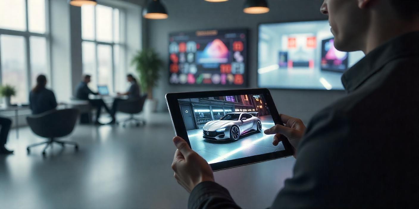slot games with cars on tablet screen