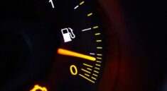 yellow fuel light on a car