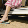 Woman's Leg and Automobile
