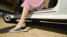 Woman's Leg and Automobile