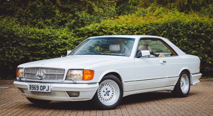 Бял Mercedes от 80-те отново е по пътищата - mercedes benz 500 sec 3