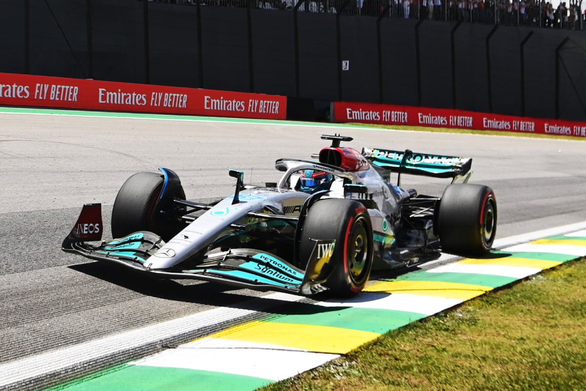 Ръсел спечели Гран При на Сао Пауло - russell f1 win