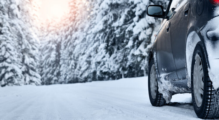 car on snow