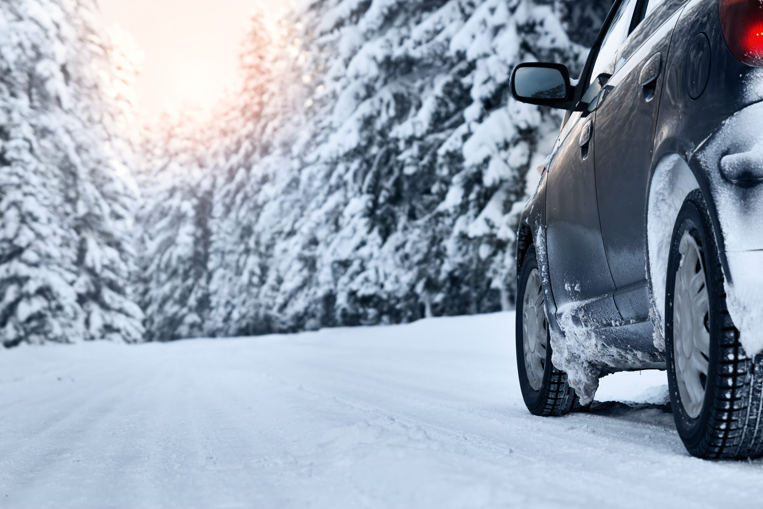 car on snow