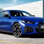 blue BMW I4