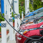 electric cars are charged at electric stations