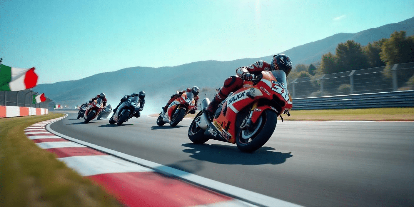 Moto GP with many bikes
