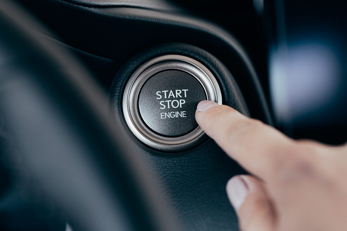 start stop button on a car