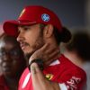 Lewis Hamilton with the Ferrari team